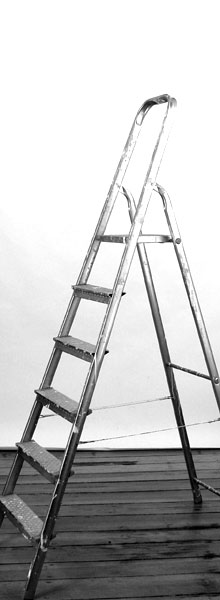 Goldenes Schwein auf der Treppe